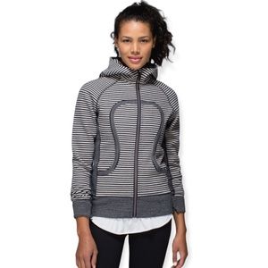 Lululemon Scuba Hoodie Maple Stripe Heathered Inkwell Mojave Tan 12